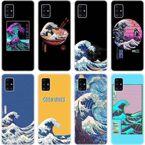 The Great Wave off Kanagawa Soft Case for Samsung Galaxy A12 A02 A03S A21S A22 A32 A52 A72 A82 S21 Plus FE Ultra M02S M12 Cover