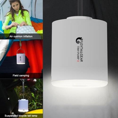 Mini Portable Inflatable Pump Waterproof Dual Purpose USB Charging with 3 Mode Outdoor Camp Lighting Air Pump