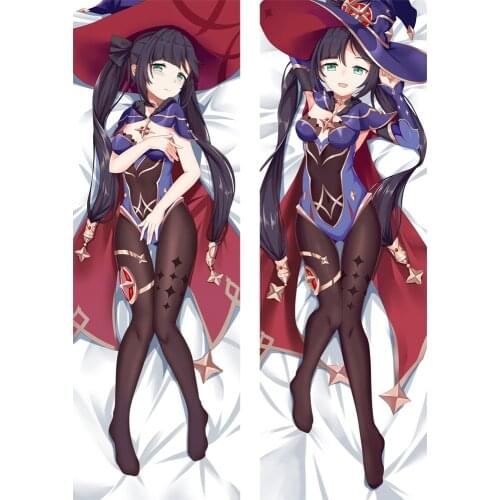 Game Genshin Impact Dakimakura Mona HD Design Pillow Cover Hugging Body Anime Pillow Case Collection Bedroom Use