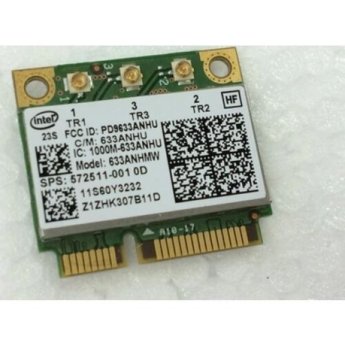 New Wireless card for INTEL 6300 AGN 633ANHMW 2.4G/5.0 GHz 450Mbps SPS: 572511-001 for IBM lenovo Y460 T410 X201 X230