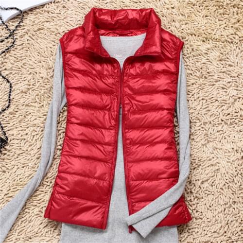 2021 New Plus Size Down Jacket Ladies Autumn And Winter Slim Thin Waistcoat Liner Vest All-Match Womens Sleeveless Jacket