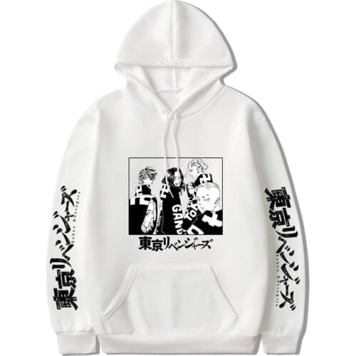New Anime Tokyo Revengers Cosplay Hoodies Sano Manjiro Hanagaki Takemichi Baji Keisuke Hooded Sweatshirts Oversize Pullovers Boy