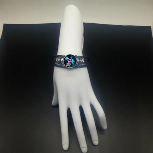 New Glamour Fashion Colorful Hummingbird Rope Leather Woven Bracelet Charm Bracelet