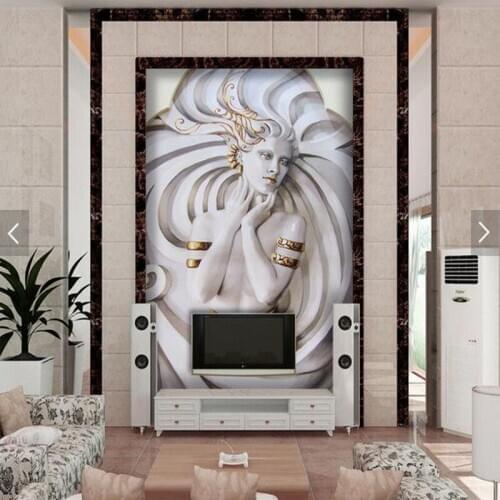 Custom mural 3D custom large mural entrance aisle TV backdrop living room sofa stereo wallpaper mural