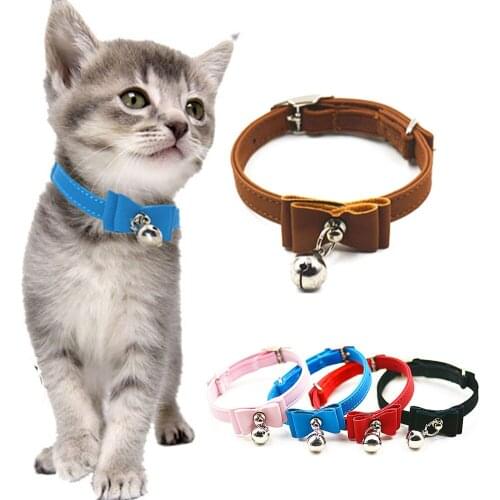 Colorful Pet Supplies Cat Collar With Bell Adjustable Buckle Collar Cat Cat Dog Accessories Collar Small Tie Pet Supplies Hot