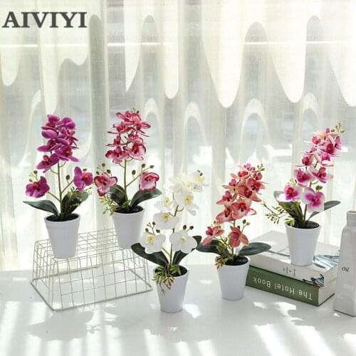 3D Printing Film 11 Flower Orchid Real Sense Flowers Bonsai Creative Decorative Garden Home Decor Desktop Balcony Decoracion