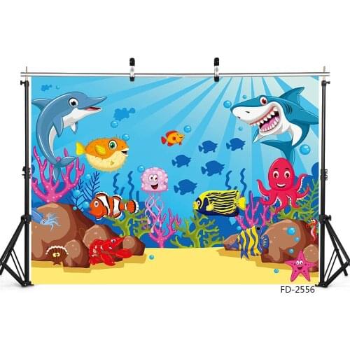 Undersea world children photo background daily photo life photo Newborn first birthday photo background photo background