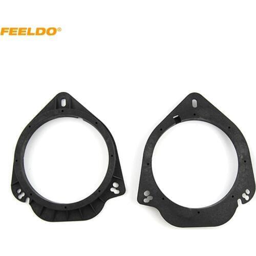 FEELDO 2pcs 6.5" Car Speaker Spacer Mats for Chevrolet Buick Opel Solid Ring Mat Mount Adapter Speaker Pad Installation Kits