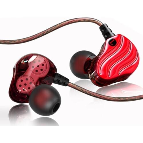 Super Bass Double Dynamic Driver Earphone Sport Running Wired Headphones Stereo Gamer Headset with mic Earphones for Redmi k30