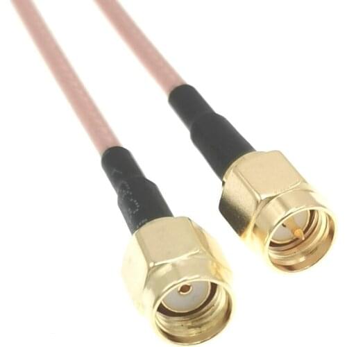 RP-SMA Male To SMA Male RG316 8" 20CM RF Pigtail Jumper Cable