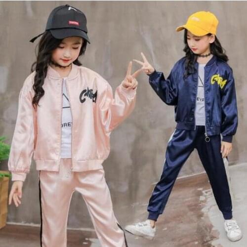 Girls Clothes Set Teen Kids Tracksuit Spring 2021 Autumn Long Sleeve 2pcs Girls Clothing Sports Suits Casual Kids Jacket+Pants