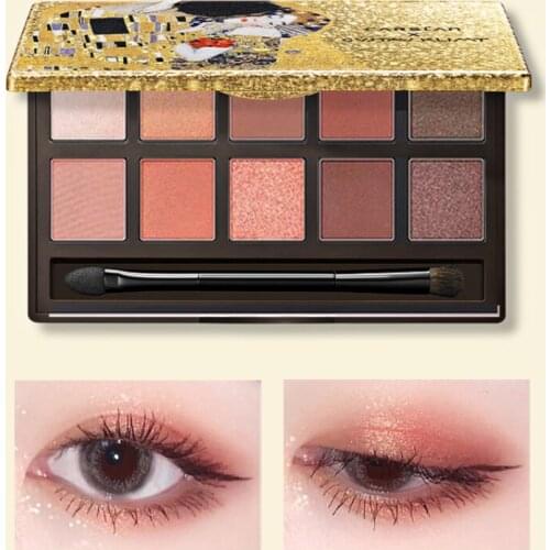 TT CARSLAN Eye Shadow Plate Ten Colors Earth Color Nude Color Matte Mermaid Pumpkin Color Beginner