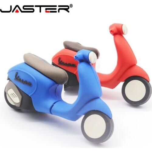 JASTER The new cute Scooter USB flash drive USB 2.0 Pen Drive minions Memory stick pendrive 4GB 8GB 16GB 32GB 64GB gift