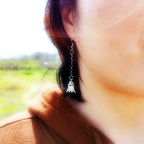 Gothic Witchcraft Ghost Earrings Wizard Magic Halloween Pagan Dangle Earrings for Women