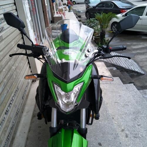 Motorcycle Windshield Windscreen With adjustable bracket For Kawasaki Z250 Z300 Z650 Z750 Z800 Z900 KLE650 VERSYS1000 CFmoto ER6