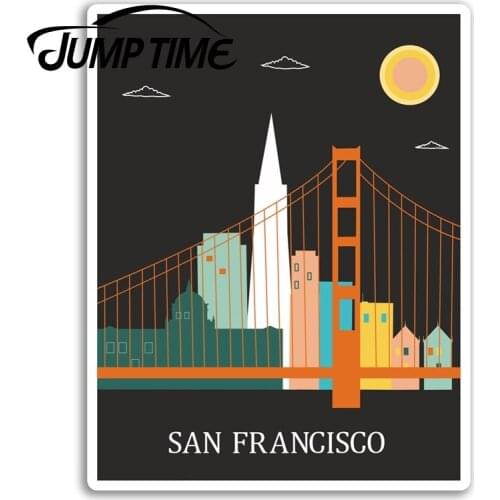 Jump Time for Cool San Francisco USA Vinyl Stickers Laptop Travel Sticker Gift Car Decal Window Wiper Trunk Car Styling