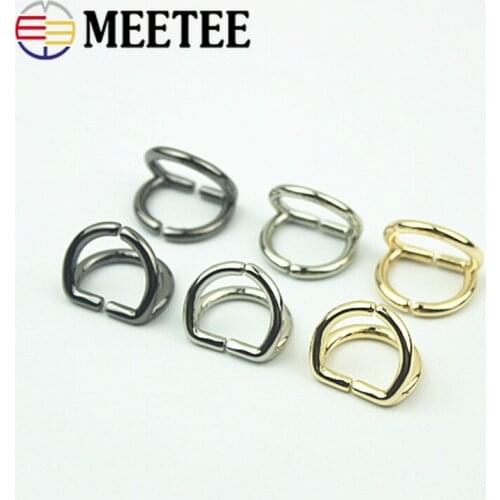 10/20pcs 15mm Metal O Dee D Ring Buckles Bag Chain Strap Hang Clasp DIY Luggage Hardware Lesther Crafts Accessories