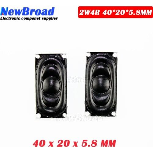 2PCS/Lot Notebook Speaker Horn 2W 4R 4020 Loud speaker 4 ohms 2 Watt 4R 2W 40*20MM thickness 5.8MM