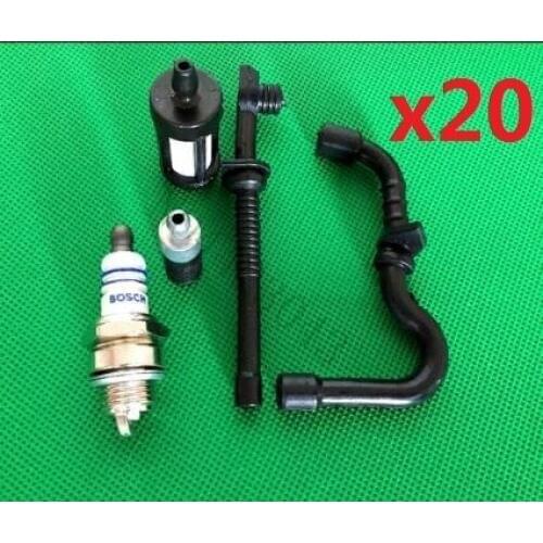 20 Sets Chain saw Fuel Oil Filter Line Hose Spark Plug For STIHL 017 018 MS170 MS180 MS 170 180 Chainsaw Replacement Spare Parts