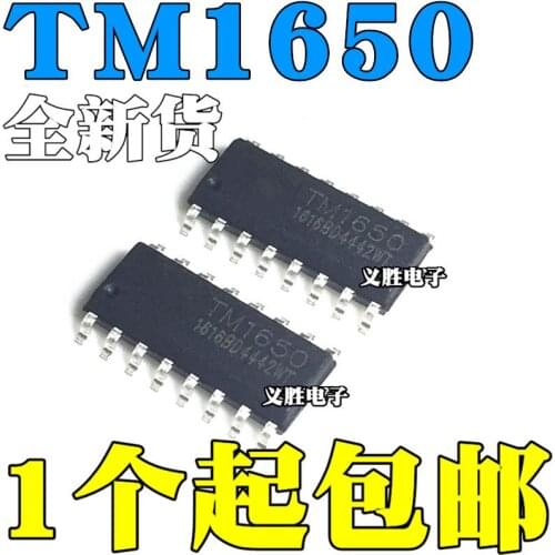 6 pçs/lote TM1650 SOP16 controlador digital tubo ic Stock
