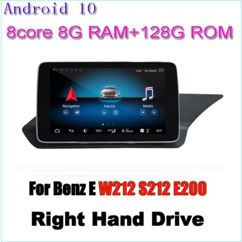 8G+128G Android10 Car multimedia player for Mercedes Benz E-class W212 E200 S212 E300 2009-2017 right driving Radio stereo Navi