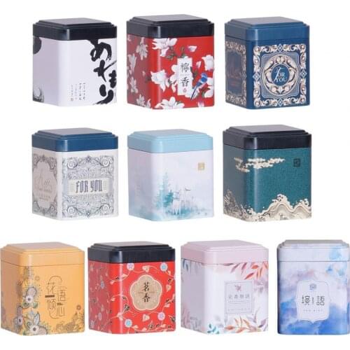Tea Can Moisture-proof Portable Metal Wide Application Tea Storage Box for Home Kitchen Storage Container Jar Coffee Can Gift