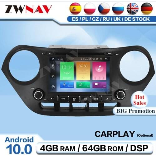 Carplay Android Video Player For Hyundai I10 I-10 2013 2014 2015 2016 2017 2018 Radio Receiver Audio Stereo Player GPS Head Unit