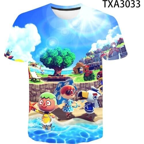 Summer Animal Crossing T-shirt Men Women Children 3D Printed T shirts Fashion Tops Boy Girl Kids Summer Short Sleeve Cool Tees
