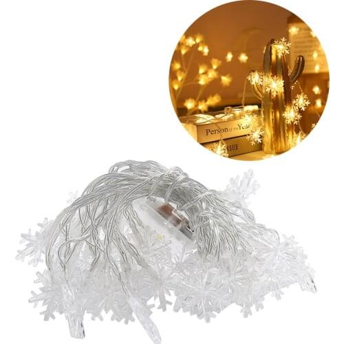 Christmas Led Light Christmas Snow Shape String Lights Snow Lights Christmas Tree Decorations For Christmas Chain Lights