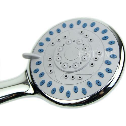 Chrome Anti-limescale Home Bathroom Universal 5 Mode Function Shower Head NEW