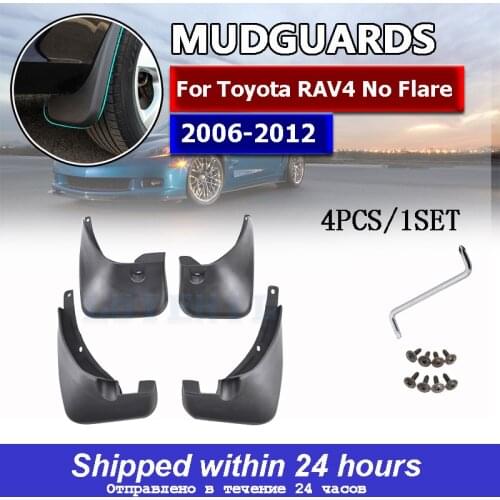 Set Mud Flaps For Toyota RAV4 No Flare 2006-2012 Mudflaps Splash Guards Mud Flap Mudguards Fender 2007 2008 2009 2010 2011