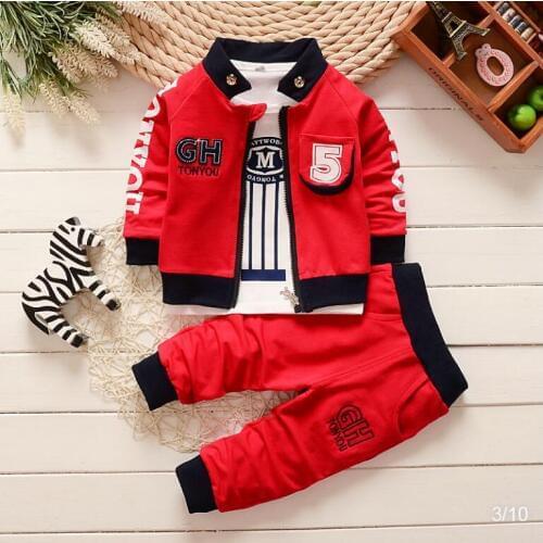 BibiCola Spring Autumn Baby Boys Clothing Set Casual Kids Sport suit Infant Toddler Boys Clothes Top Coat + Pants Tracksuit Set