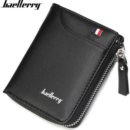 Baellerry Many Departments Men Wallet Brand Designer Small Wallets Male High Quality Zipper Man Purse Carteira