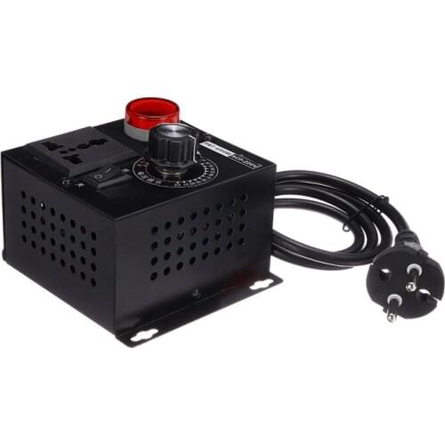 Hot XD-Voltage Regulator AC 220V 4000W Variable Voltage Controller Portable Speed Temperature Voltage Adjustable Dimmer EU Plug
