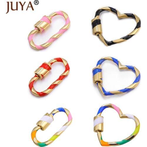 Juya Trendy Lock Hook Spiral Clasps Popular Hanging Chain Pendants DIY Jewelry Making Accessories Necklace Bracelets Hand Made