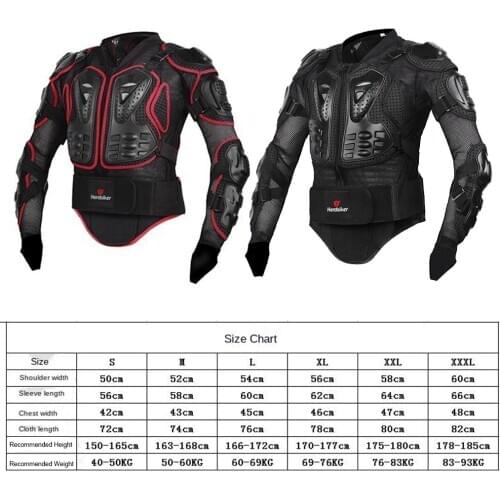 Motorcycle Armor Jacket Unisex Motorcycle Full Body Jacket Motocross Racing Moto Jacket Motorbike Protection Gear 4XL-5XL