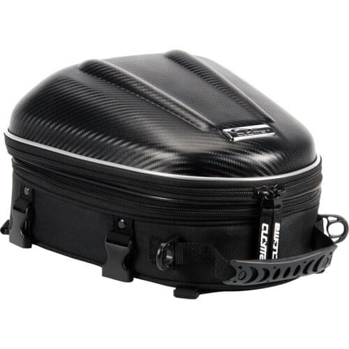 Motorcycle Tail Bags Waterproof Motorcycle backpack EVA shell carbon fiber moto bag Large Capacity Motocross Rear Seat Bag