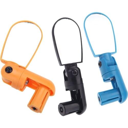MTB Bike Bicycle Cycling Mirror Mini Handlebar Glass Adjustable Rearview black