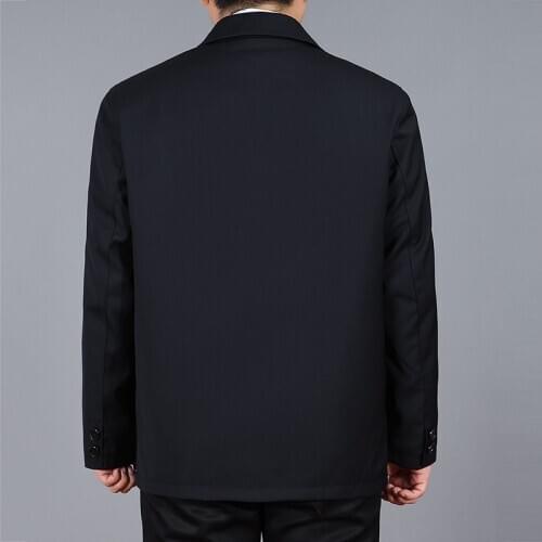 Mens Autumn And Winter Single Breasted Men Solid Color Casual Fashion Jacket Coats Male Windproof Overcoat