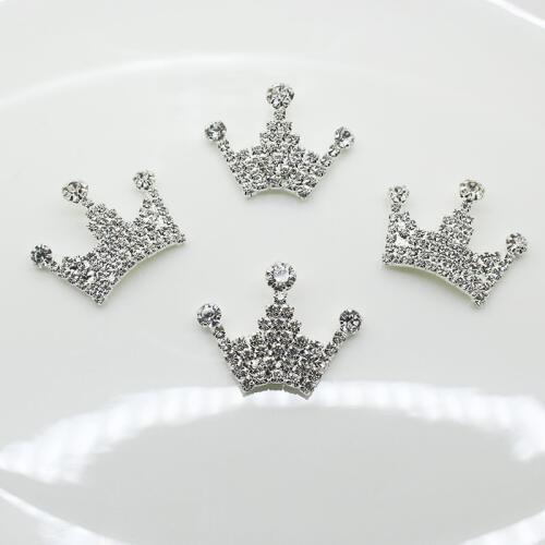 New Hot Crown Buttons 5Pcs/Lot Rhinestones Crystal Crown Buttons Mix Size Wedding Decoration Beautiful DIY Handwork Accessories