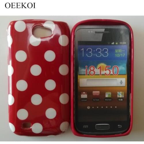 OEEKOI Polka Dots Soft TPU Gel Cover Case for Samsung Galaxy W i8150 Free Shipping