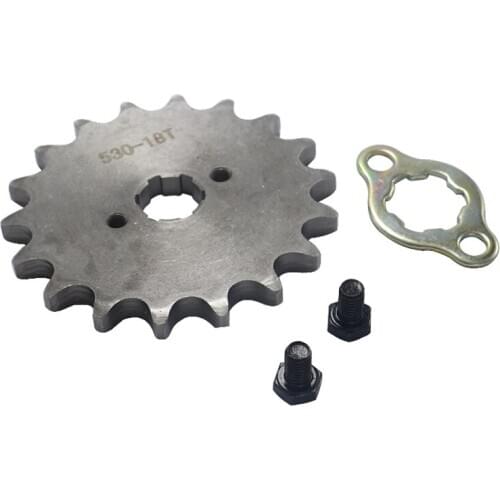 Front Engine 530# 20mm 18T Teeth Chain Sprocket With Retainer Plate Locker for Motorcycle Dirt Bike ATV