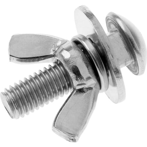 SCUBA Snorkeling 316 Stainless Steel Butterfly Screw Bolts & Wing Nuts Set for Backplate Tech for Swimming Diving Accessories