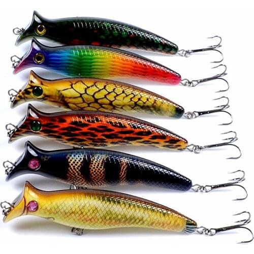 1Pcs Popper 124mm 20.4g Topwater Surface Water Plastic Bait Hard Lure Wobblers Bionic Fake Bait Baitfishing Fishing Tackle