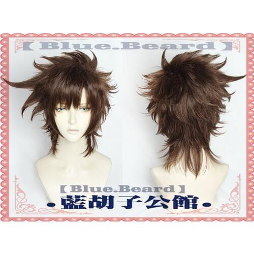 New JoJos Bizarre Adventure Joseph Joestar Cosplay Wig Halloween Costume Wigs +Cap+Track