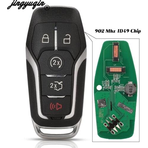 Jingyuqin 902Mhz ID49 Full Smart Remote Car Key Remote For Ford Fusion Explorer edge Mustang 2017 2018 Control Key