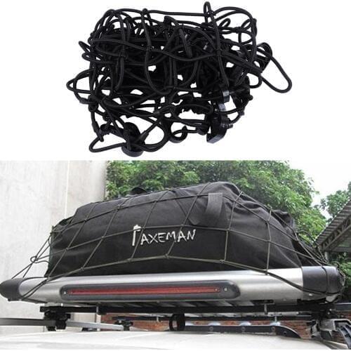 100 x 80cm Car Mesh Net Black Rubber Band Automobile Trunk Luggage Storage Cargo Organizer Accessories Car Nets