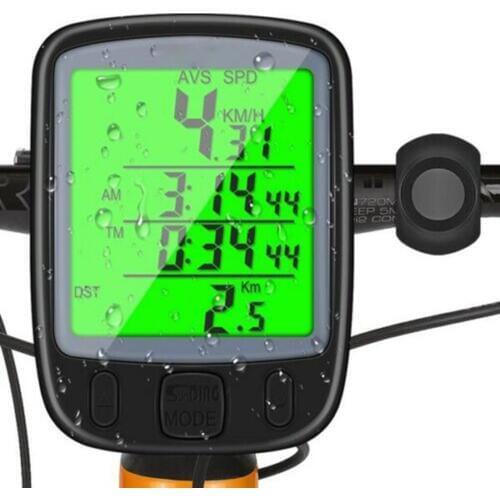 Bike LCD Digital Cycling Speedometer Computer Bicycle Backlight Screen Display Odometer Waterproof