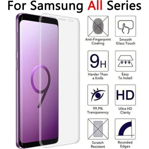 Protective Glass Case for Samsung Note 8 9 S9 S8 Plus S7 S6 Edge Tempered Glas Screen Protector Galaxy Not S 9 8 7 6 Note9 Note8
