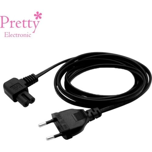 1m EU Socket Power Cord Elbow Right Angle Camera Cable For Monitor Printer Sound Lamp Wire